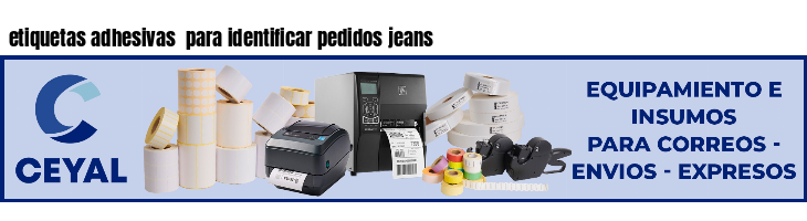 etiquetas adhesivas  para identificar pedidos jeans