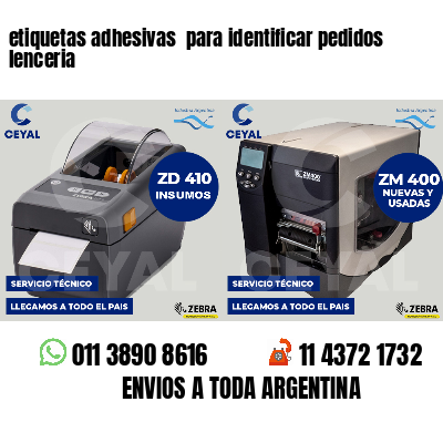 etiquetas adhesivas  para identificar pedidos lenceria