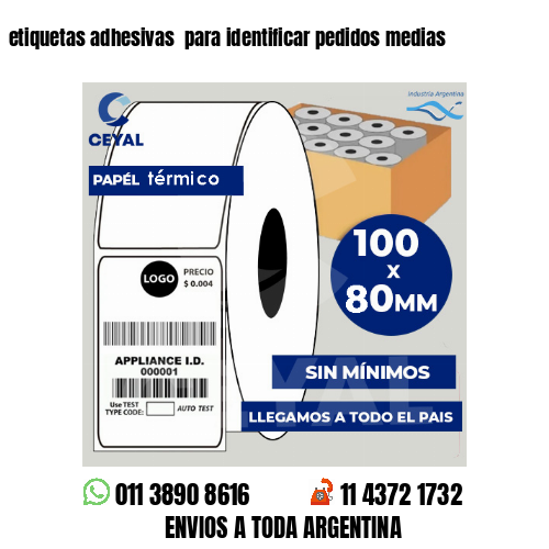 etiquetas adhesivas  para identificar pedidos medias