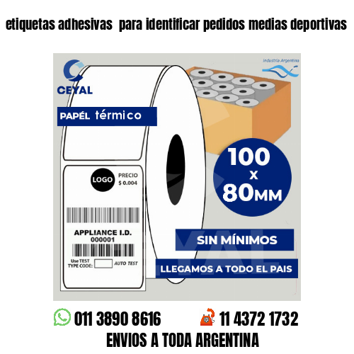etiquetas adhesivas  para identificar pedidos medias deportivas