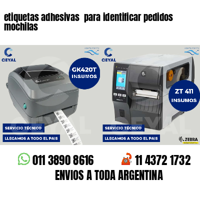 etiquetas adhesivas  para identificar pedidos mochilas