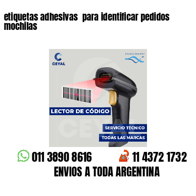 etiquetas adhesivas  para identificar pedidos mochilas