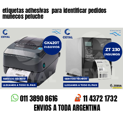 etiquetas adhesivas  para identificar pedidos muñecos peluche