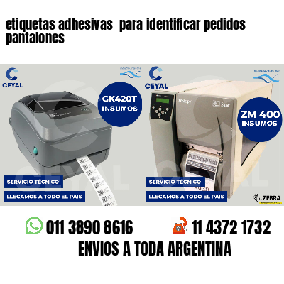 etiquetas adhesivas  para identificar pedidos pantalones