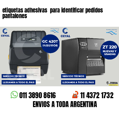 etiquetas adhesivas  para identificar pedidos pantalones