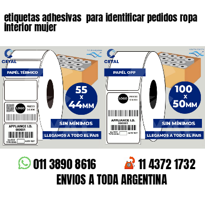 etiquetas adhesivas  para identificar pedidos ropa interior mujer