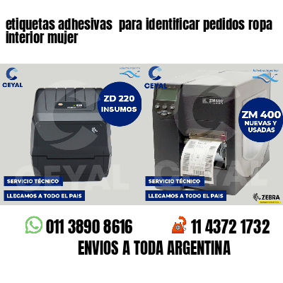 etiquetas adhesivas  para identificar pedidos ropa interior mujer