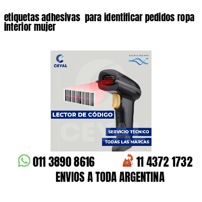 etiquetas adhesivas  para identificar pedidos ropa interior mujer