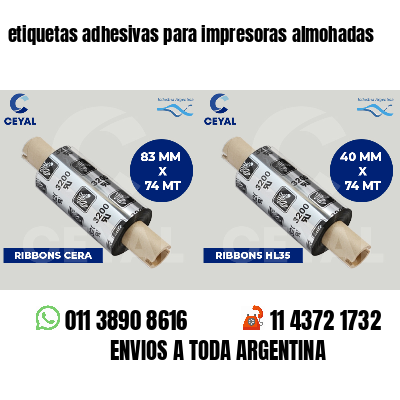 etiquetas adhesivas para impresoras almohadas