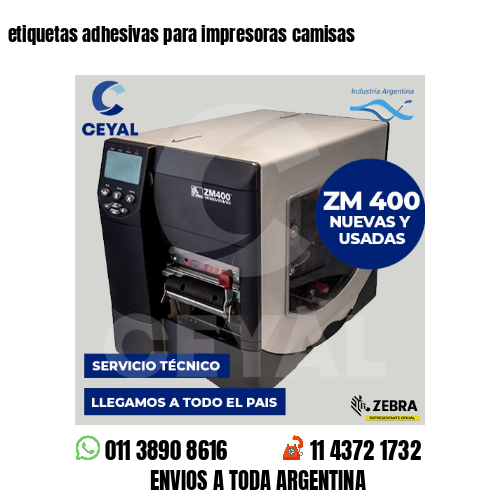 etiquetas adhesivas para impresoras camisas