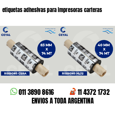 etiquetas adhesivas para impresoras carteras