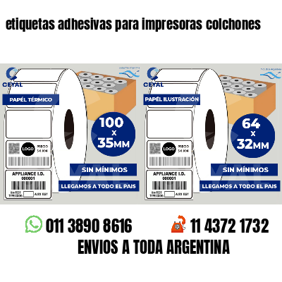 etiquetas adhesivas para impresoras colchones