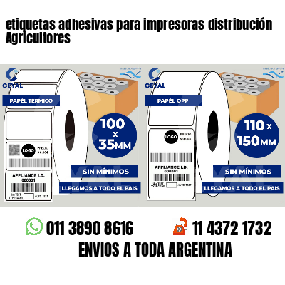 etiquetas adhesivas para impresoras distribución Agricultores