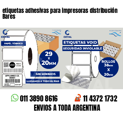 etiquetas adhesivas para impresoras distribución Bares