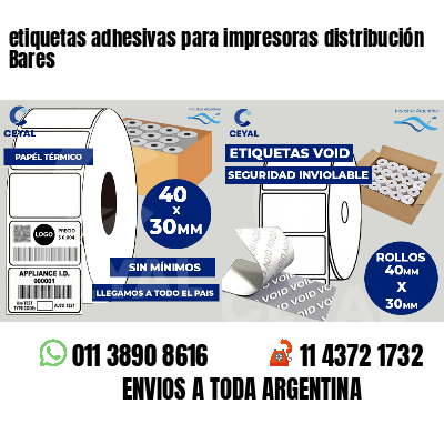 etiquetas adhesivas para impresoras distribución Bares