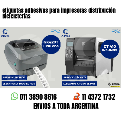 etiquetas adhesivas para impresoras distribución Bicicleterías