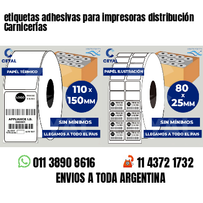 etiquetas adhesivas para impresoras distribución Carnicerías