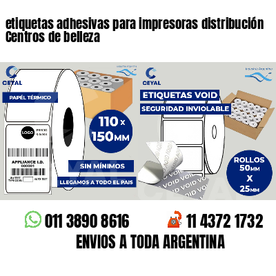 etiquetas adhesivas para impresoras distribución Centros de belleza