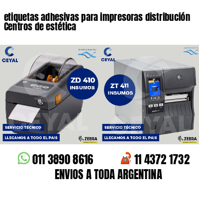 etiquetas adhesivas para impresoras distribución Centros de estética