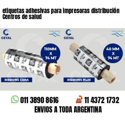 etiquetas adhesivas para impresoras distribución Centros de salud