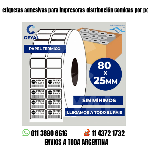 etiquetas adhesivas para impresoras distribución Comidas por peso