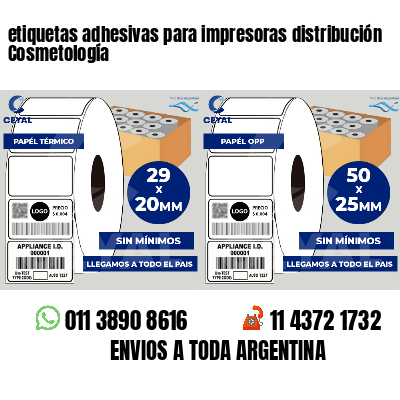 etiquetas adhesivas para impresoras distribución Cosmetología