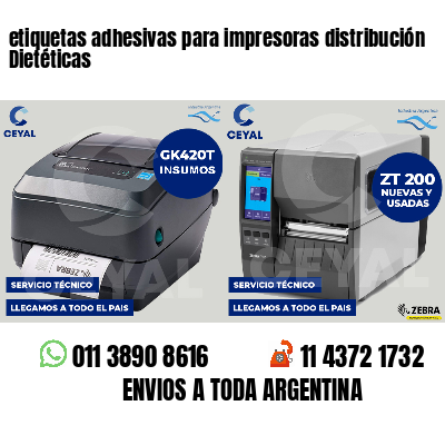 etiquetas adhesivas para impresoras distribución Dietéticas