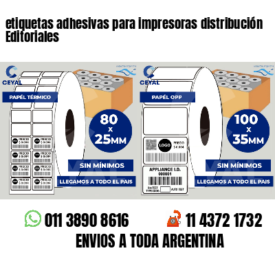 etiquetas adhesivas para impresoras distribución Editoriales