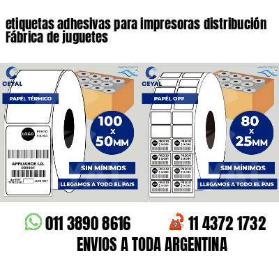 etiquetas adhesivas para impresoras distribución Fábrica de juguetes