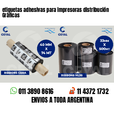 etiquetas adhesivas para impresoras distribución Gráficas