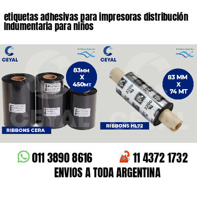 etiquetas adhesivas para impresoras distribución Indumentaria para niños