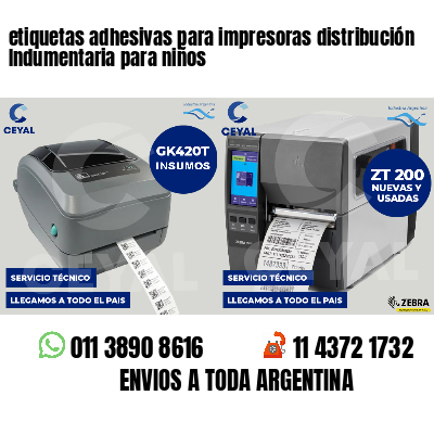 etiquetas adhesivas para impresoras distribución Indumentaria para niños