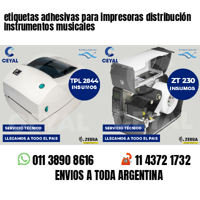 etiquetas adhesivas para impresoras distribución Instrumentos musicales