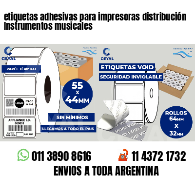 etiquetas adhesivas para impresoras distribución Instrumentos musicales