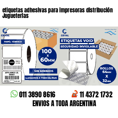 etiquetas adhesivas para impresoras distribución Jugueterías