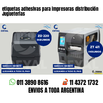 etiquetas adhesivas para impresoras distribución Jugueterías