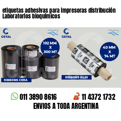 etiquetas adhesivas para impresoras distribución Laboratorios bioquímicos