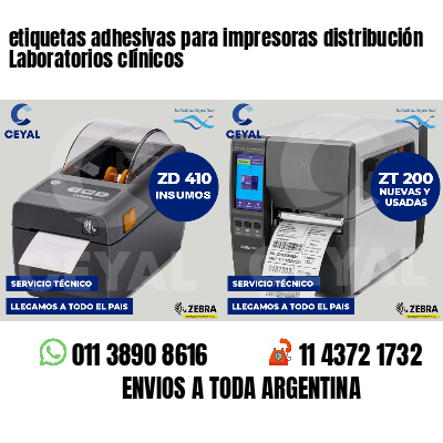 etiquetas adhesivas para impresoras distribución Laboratorios clínicos