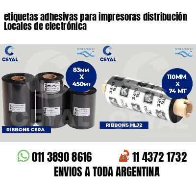 etiquetas adhesivas para impresoras distribución Locales de electrónica