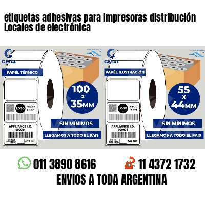 etiquetas adhesivas para impresoras distribución Locales de electrónica