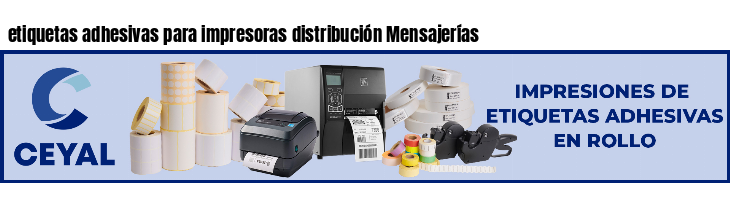 etiquetas adhesivas para impresoras distribución Mensajerías