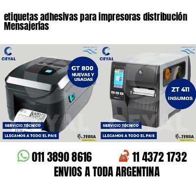 etiquetas adhesivas para impresoras distribución Mensajerías