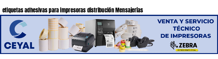 etiquetas adhesivas para impresoras distribución Mensajerías
