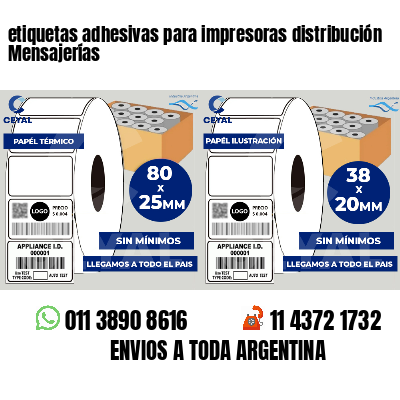 etiquetas adhesivas para impresoras distribución Mensajerías