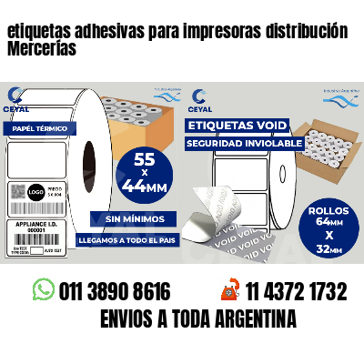 etiquetas adhesivas para impresoras distribución Mercerías