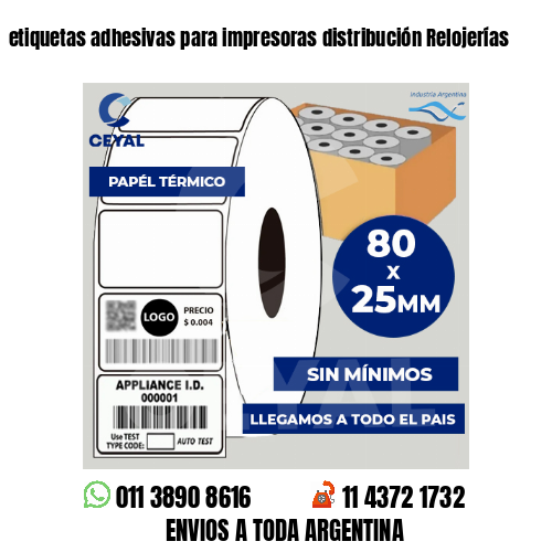 etiquetas adhesivas para impresoras distribución Relojerías