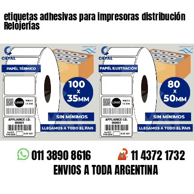 etiquetas adhesivas para impresoras distribución Relojerías