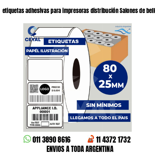 etiquetas adhesivas para impresoras distribución Salones de belleza