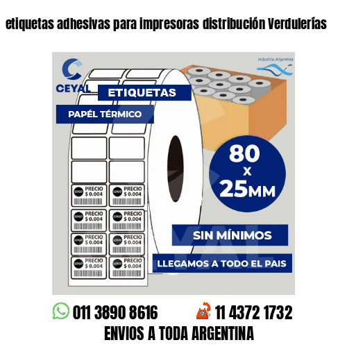 etiquetas adhesivas para impresoras distribución Verdulerías