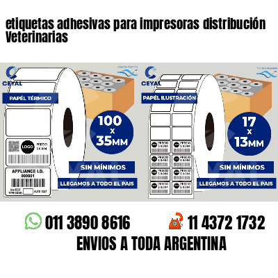 etiquetas adhesivas para impresoras distribución Veterinarias